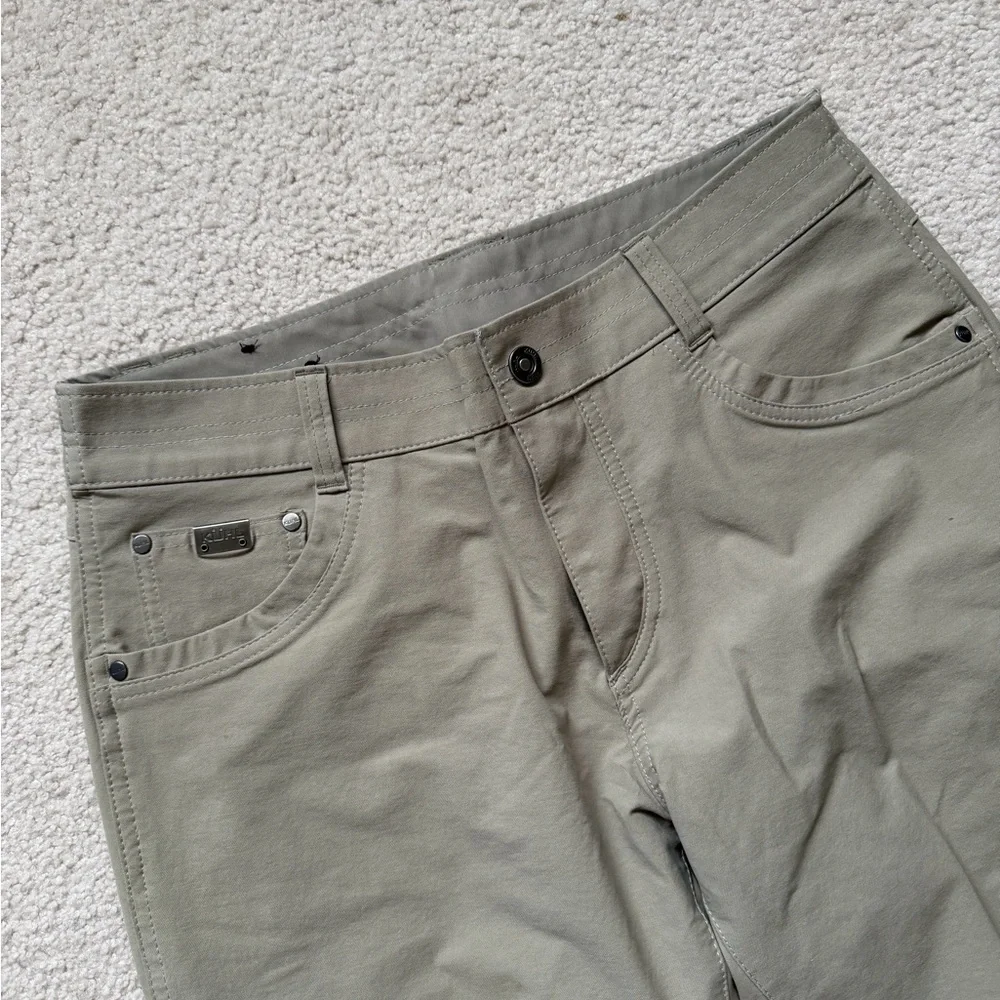 Kuhl Pants Mens 33x34 (32x32) Khaki Beige Hiking Outdoor Stretch Trail - Picture 2 of 8